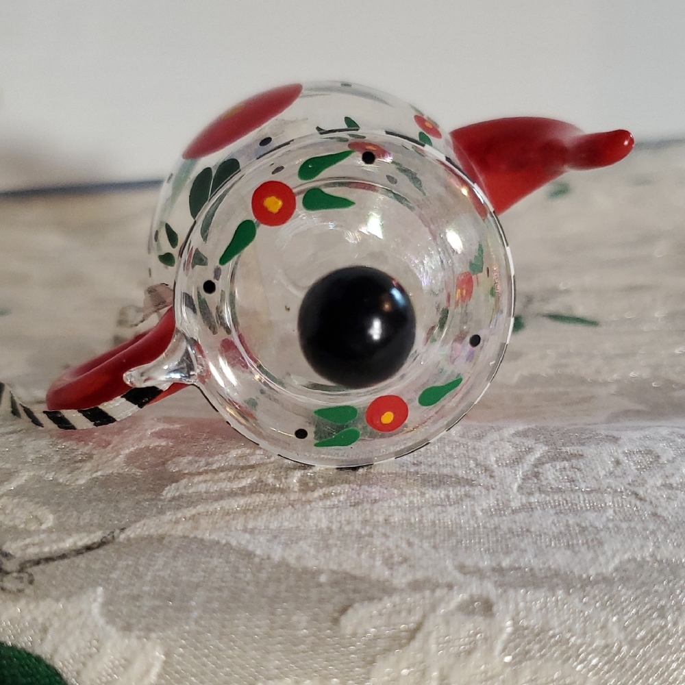 Mary Engelbreit Festive Teapot Ornament - Red, Green, Black - Picture 4 of 4